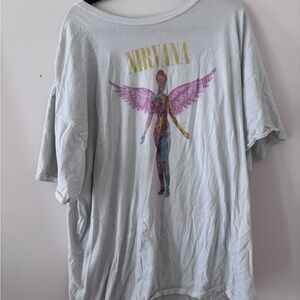 Nirvana Light Gray Graphic Tee